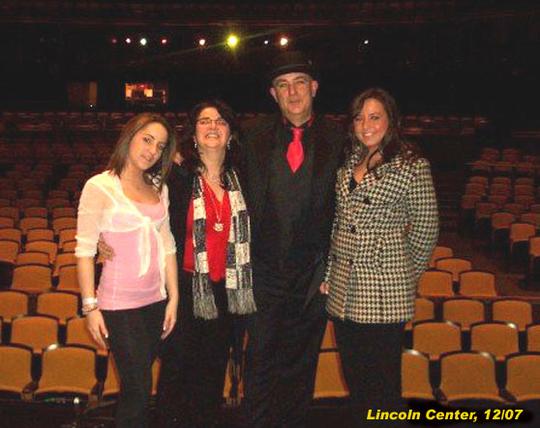 Nina, Max, Ed & Sophie at Lincoln Center after Darlene Love concert, December 2008